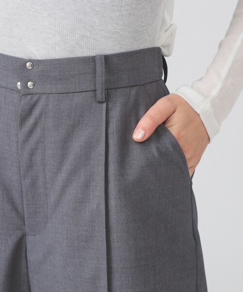 Ray BEAMS（レイビームス）の「ハーフ レイヤード パンツ（スラックス・レディース・シルバー/ブラック・0/1）」の15枚目の写真