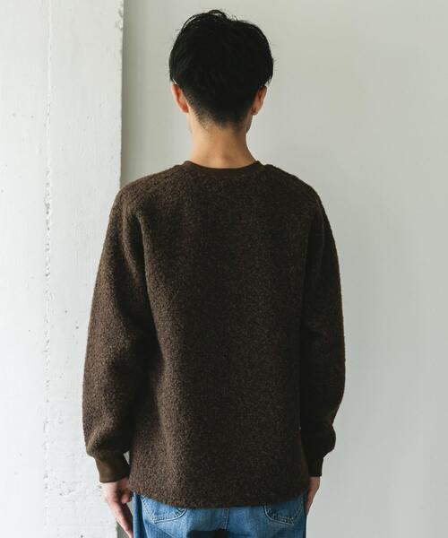 URBAN RESEARCH DOORS（アーバンリサーチドアーズ）の「ラグランスリーブブークレー プルオーバー（Tシャツ/カットソー・メンズ・ブラウン/ブラック・MEDIUM/LARGE）」の13枚目の写真