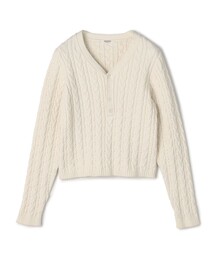MACPHEE（マカフィー）の「ハイブリットコットンケーブル Vネックプルオーバー（ニット/セーター）」