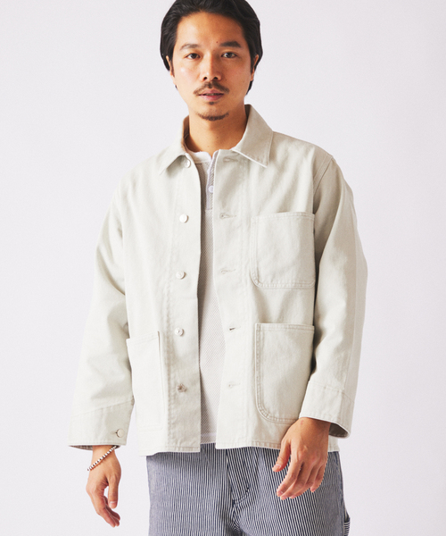 JOURNAL STANDARD relume(ジャーナルスタンダード レリューム)の「クラフトデニム 13.5oz カバーオール(デニムジャケット・メンズ・ブラック系その他/グレー系その他/ブルー系その他・MEDIUM/LARGE)」の20枚目の写真