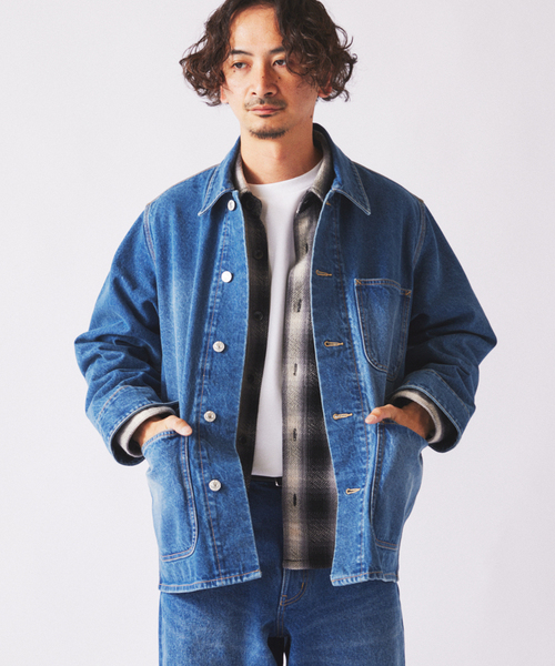 JOURNAL STANDARD relume(ジャーナルスタンダード レリューム)の「クラフトデニム 13.5oz カバーオール(デニムジャケット・メンズ・ブラック系その他/グレー系その他/ブルー系その他・MEDIUM/LARGE)」の11枚目の写真