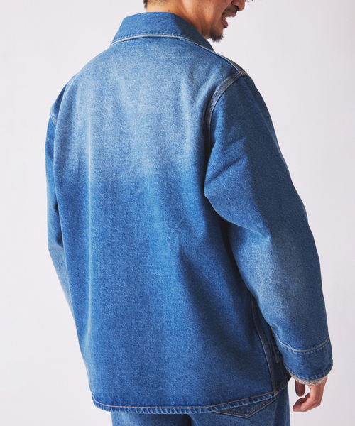 JOURNAL STANDARD relume(ジャーナルスタンダード レリューム)の「クラフトデニム 13.5oz カバーオール(デニムジャケット・メンズ・ブラック系その他/グレー系その他/ブルー系その他・MEDIUM/LARGE)」の7枚目の写真