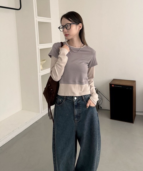 4INT.（フォイント）の「ヴィンテージ バルーン ワイド デニム パンツ（デニムパンツ・レディース・グレー・S/M/L）」の19枚目の写真