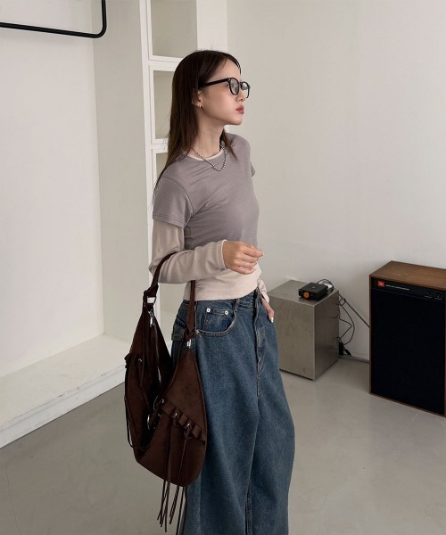 4INT.（フォイント）の「ヴィンテージ バルーン ワイド デニム パンツ（デニムパンツ・レディース・グレー・S/M/L）」の20枚目の写真