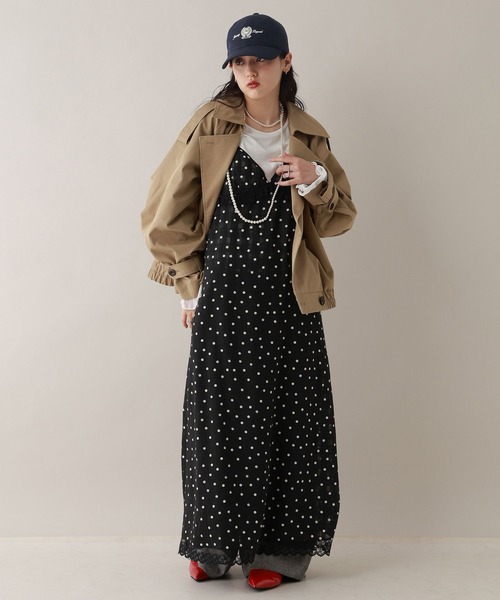 RAGEBLUE(レイジブルー)の「ツイルショートトレンチコート(トレンチコート・レディース・ネイビー/ベージュ・FREE)」の15枚目の写真