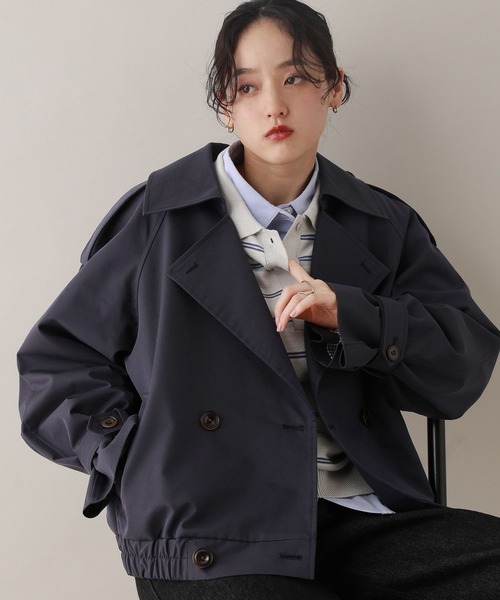 RAGEBLUE(レイジブルー)の「ツイルショートトレンチコート(トレンチコート・レディース・ネイビー/ベージュ・FREE)」の22枚目の写真