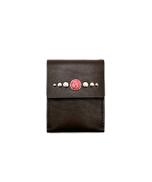 NO MAS（ノーマス）の「STONE STUD CASE vol.2(DARK BROWN)（財布）」