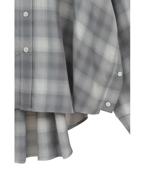 CLANE（クラネ）の「2WAY OVER OMBRE CHECK SHIRTS（シャツ/ブラウス・レディース・イエロー/グレー・2/1）」の22枚目の写真