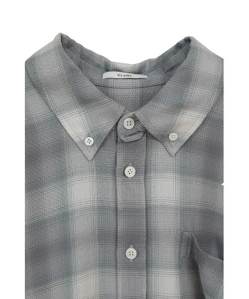 トップス CLANE 2WAY OVER OMBRE CHECK SHIRTS 2WAY OVER OMBRE CHECK SHIRTS｜TOPS(トップス)｜CLANE OFFICIAL