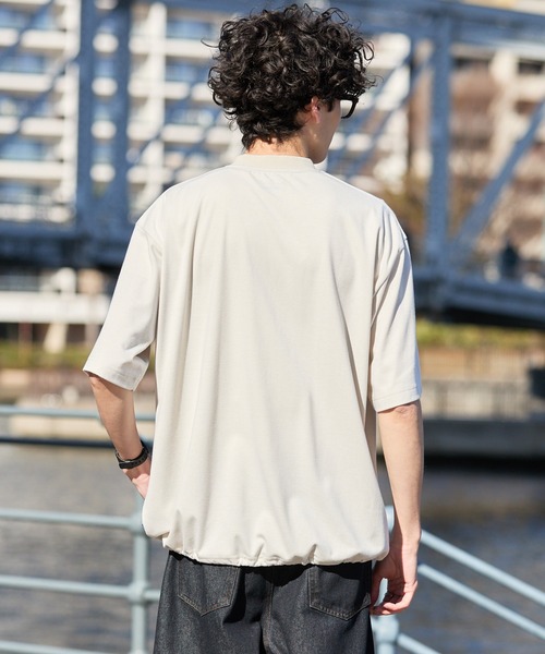 CONVERSE(コンバース)の「CONVERSE JACK PURCELL/コンバース ジャックパーセル バックメッシュ ドローコード ロゴプリント クルーネック 半袖Tシャツ(Tシャツ/カットソー・メンズ・ネイビー/チャコール/オフホワイト・L/M)」の16枚目の写真