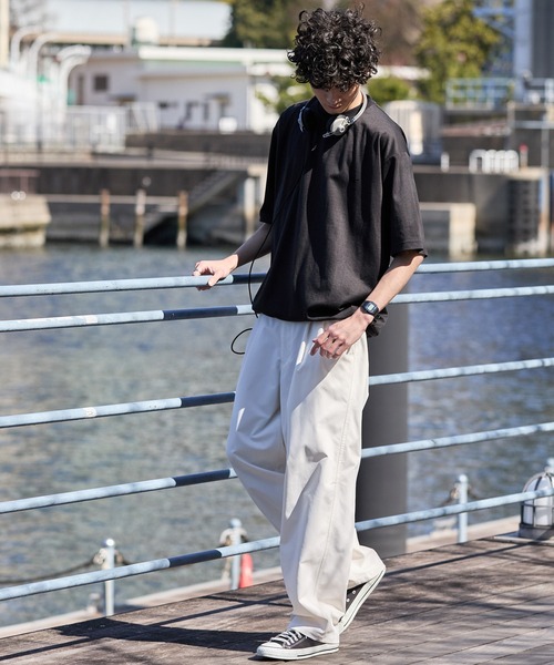 CONVERSE(コンバース)の「CONVERSE JACK PURCELL/コンバース ジャックパーセル バックメッシュ ドローコード ロゴプリント クルーネック 半袖Tシャツ(Tシャツ/カットソー・メンズ・ネイビー/チャコール/オフホワイト・L/M)」の12枚目の写真