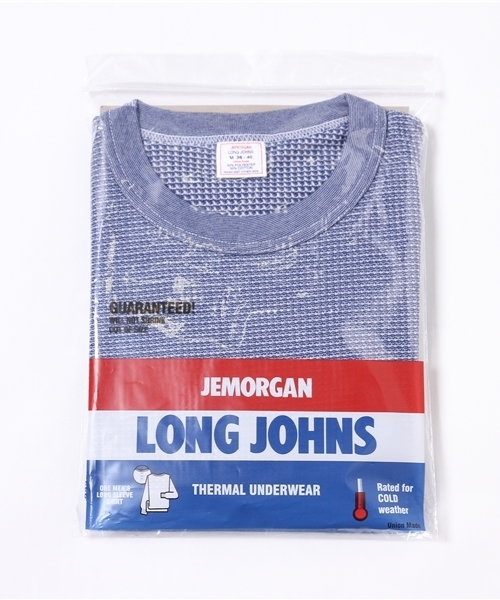 Abiding Aim（アバイディングエイム）の「【JEMORGAN】片染ワッフル長袖クルーネックTシャツ（Tシャツ/カットソー・メンズ・ワインレッド/ブルー/グリーン・M/S/XL/L）」の7枚目の写真