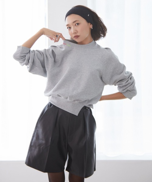 BAYFLOW(ベイフロー)の「【知久友里恵さんコラボ】ハンドステッチスウェット(スウェット・レディース・カーキ/グレー/オフホワイト・FREE)」の16枚目の写真