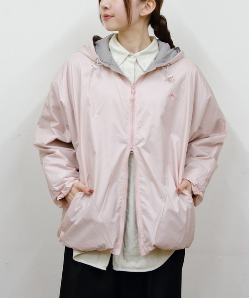 DANTON（ダントン）の「DANTON/ダントン　インサレーションフーデットジャケット　INSULATION HOODED JACKET　DT-A0757 SNT（ナイロンジャケット・レディース・アイボリー/ブラック/ピンク・M）」の6枚目の写真