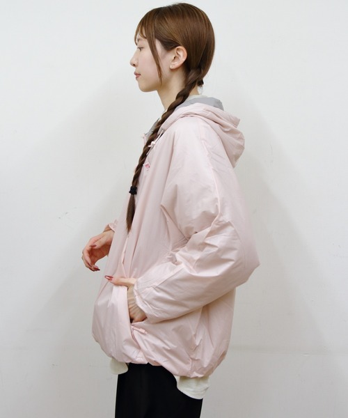 DANTON（ダントン）の「DANTON/ダントン　インサレーションフーデットジャケット　INSULATION HOODED JACKET　DT-A0757 SNT（ナイロンジャケット・レディース・アイボリー/ブラック/ピンク・M）」の7枚目の写真