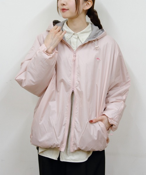 DANTON（ダントン）の「DANTON/ダントン　インサレーションフーデットジャケット　INSULATION HOODED JACKET　DT-A0757 SNT（ナイロンジャケット・レディース・アイボリー/ブラック/ピンク・M）」の13枚目の写真