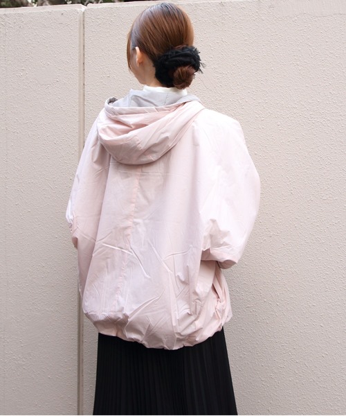 DANTON（ダントン）の「DANTON/ダントン　インサレーションフーデットジャケット　INSULATION HOODED JACKET　DT-A0757 SNT（ナイロンジャケット・レディース・アイボリー/ブラック/ピンク・M）」の9枚目の写真