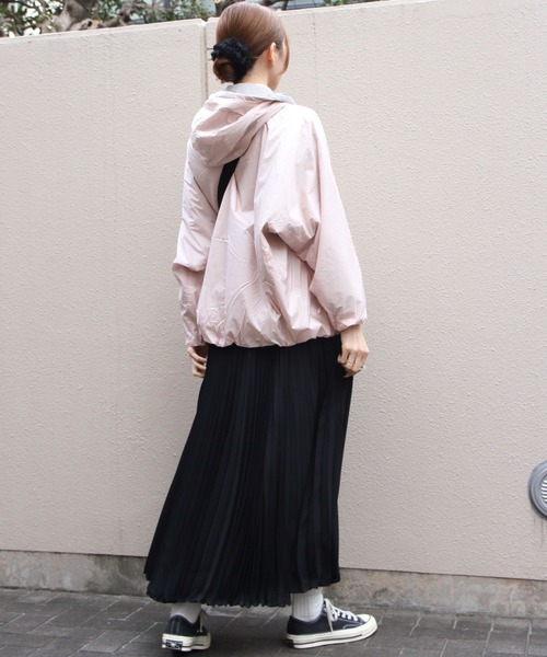 DANTON（ダントン）の「DANTON/ダントン　インサレーションフーデットジャケット　INSULATION HOODED JACKET　DT-A0757 SNT（ナイロンジャケット・レディース・アイボリー/ブラック/ピンク・M）」の12枚目の写真