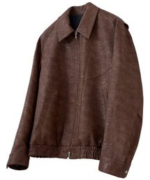 ROTEMBER（ローテンバー）の「リンクルドラインレザーブルゾン[BROWN]（ライダースジャケット）」