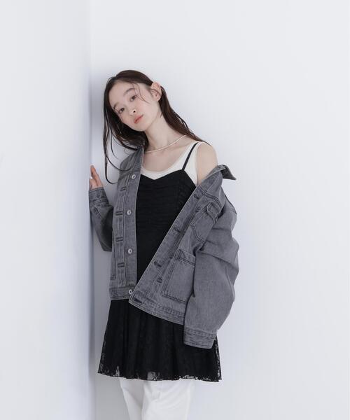 N.（N. Natural Beauty Basic）（エヌエヌナチュラルビューティーベーシック）の「オーバーデニムブルゾン（ブルゾン・レディース・ブルー/ブラック・ﾌﾘ-）」の10枚目の写真