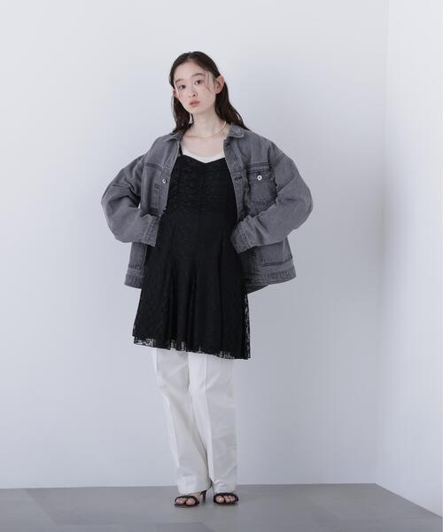 N.（N. Natural Beauty Basic）（エヌエヌナチュラルビューティーベーシック）の「オーバーデニムブルゾン（ブルゾン・レディース・ブルー/ブラック・ﾌﾘ-）」の11枚目の写真