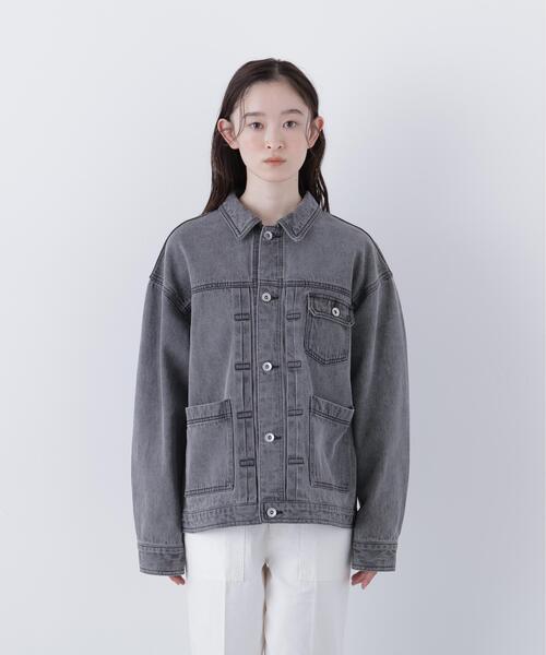 N.（N. Natural Beauty Basic）（エヌエヌナチュラルビューティーベーシック）の「オーバーデニムブルゾン（ブルゾン・レディース・ブルー/ブラック・ﾌﾘ-）」の15枚目の写真