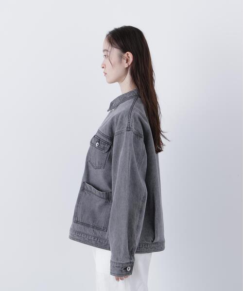 N.（N. Natural Beauty Basic）（エヌエヌナチュラルビューティーベーシック）の「オーバーデニムブルゾン（ブルゾン・レディース・ブルー/ブラック・ﾌﾘ-）」の16枚目の写真