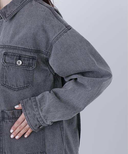 N.（N. Natural Beauty Basic）（エヌエヌナチュラルビューティーベーシック）の「オーバーデニムブルゾン（ブルゾン・レディース・ブルー/ブラック・ﾌﾘ-）」の21枚目の写真