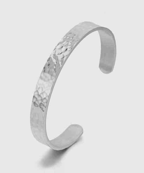 SBG（エスビー）の「SBG ハンマートーンバングル（バングル/リストバンド・メンズ・シルバー/ブラック・FREE）」の5枚目の写真