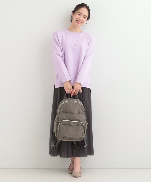 SHOO・LA・RUE（シューラルー）の「【撥水】整理整頓できちゃうリュック（バックパック/リュック・レディース・ブラック系4/グレー系4/ブラック・00）」の7枚目の写真