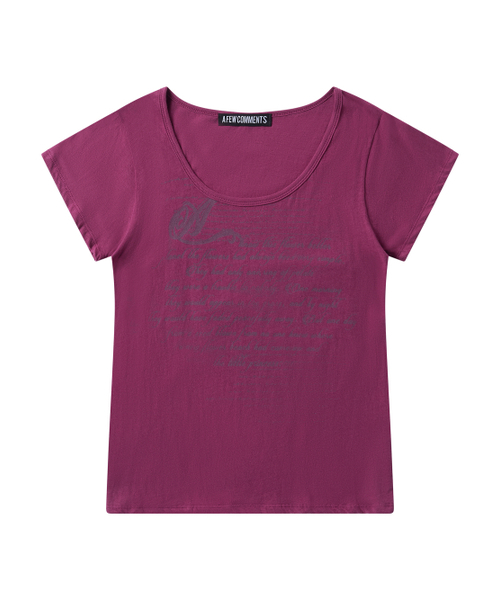 A FEW COMMENTS(アフューコメンツ)の「ペイルプリンテッドトップ VIOLET(Tシャツ/カットソー・レディース・その他・FREE)」の2枚目の写真