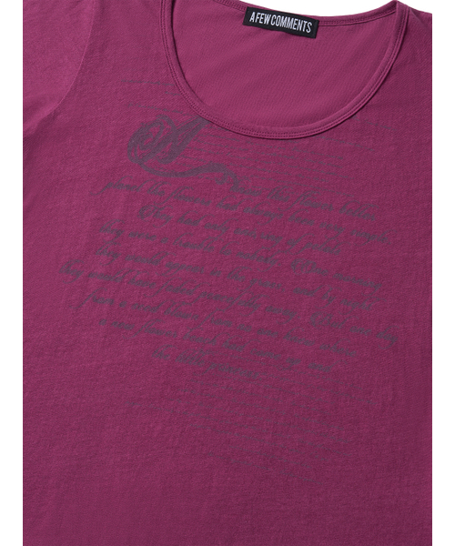 A FEW COMMENTS(アフューコメンツ)の「ペイルプリンテッドトップ VIOLET(Tシャツ/カットソー・レディース・その他・FREE)」の3枚目の写真