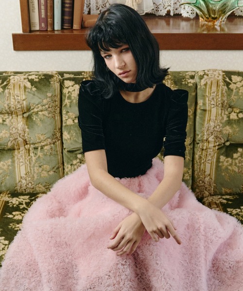 ANDRESD(アンドレスド)の「アクセントチョーカートップス / accent choker tops(シャツ/ブラウス・レディース・ブラック系その他/ブラック/チャコール・M)」の1枚目の写真