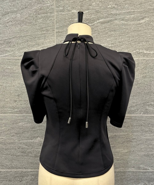 ANDRESD(アンドレスド)の「アクセントチョーカートップス / accent choker tops(シャツ/ブラウス・レディース・ブラック系その他/ブラック/チャコール・M)」の7枚目の写真