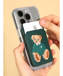 DESIGNSKIN（デザインスキン）の「マグセーフカード財布 - クラシック/グリーンベア（スマホグッズ）」