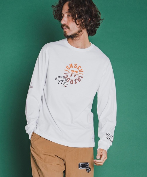 seventy seven(セブンティセブン)の「mlt5540-middle onz L-S fine t-shirt (old days S) ロングスリーブTシャツ(7726S120)(Tシャツ/カットソー・メンズ・ネイビー/ホワイト/ブラック・XL/L/M/S)」の5枚目の写真