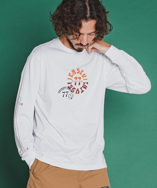 seventy seven(セブンティセブン)の「mlt5540-middle onz L-S fine t-shirt (old days S) ロングスリーブTシャツ(7726S120)(Tシャツ/カットソー・メンズ・ネイビー/ホワイト/ブラック・XL/L/M/S)」の6枚目の写真