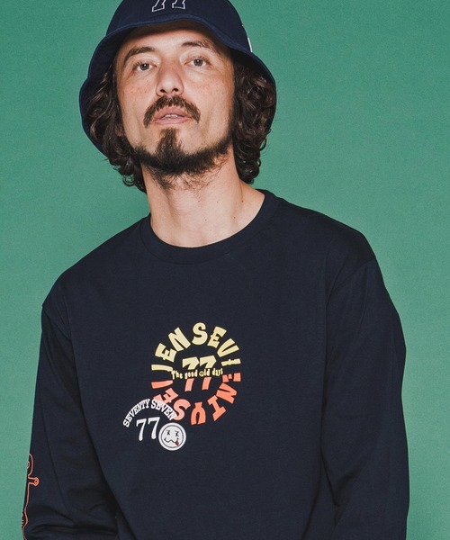 seventy seven(セブンティセブン)の「mlt5540-middle onz L-S fine t-shirt (old days S) ロングスリーブTシャツ(7726S120)(Tシャツ/カットソー・メンズ・ネイビー/ホワイト/ブラック・XL/L/M/S)」の10枚目の写真