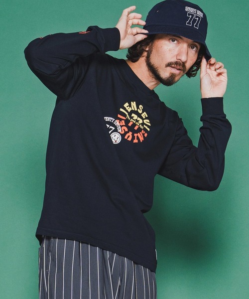 seventy seven(セブンティセブン)の「mlt5540-middle onz L-S fine t-shirt (old days S) ロングスリーブTシャツ(7726S120)(Tシャツ/カットソー・メンズ・ネイビー/ホワイト/ブラック・XL/L/M/S)」の11枚目の写真