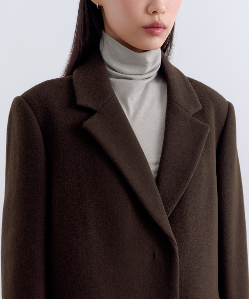 MUSINSA STANDARD WOMAN（ムシンサスタンダードウーマン）の「ウィメンズカシミヤブレンドチェスターロングコート[バロックブラウン]（チェスターコート・レディース・その他・LARGE/MEDIUM/X-SMALL/SMALL）」の3枚目の写真