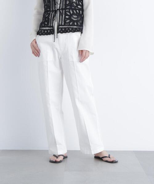 N.（N. Natural Beauty Basic）（エヌエヌナチュラルビューティーベーシック）の「【PS/低身長サイズ】ベイカーパンツ（その他パンツ・レディース・カーキ/オフホワイト/ベージュ・MEDIUM/P/S）」の5枚目の写真