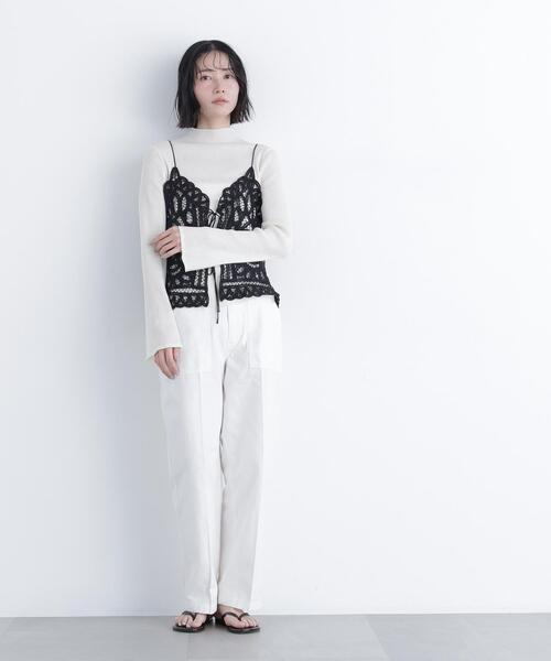 N.（N. Natural Beauty Basic）（エヌエヌナチュラルビューティーベーシック）の「【PS/低身長サイズ】ベイカーパンツ（その他パンツ・レディース・カーキ/オフホワイト/ベージュ・MEDIUM/P/S）」の6枚目の写真