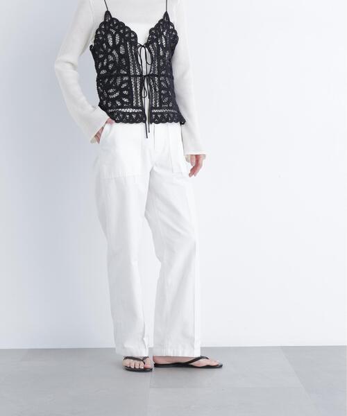 N.（N. Natural Beauty Basic）（エヌエヌナチュラルビューティーベーシック）の「【PS/低身長サイズ】ベイカーパンツ（その他パンツ・レディース・カーキ/オフホワイト/ベージュ・MEDIUM/P/S）」の7枚目の写真