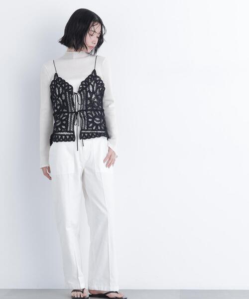 N.（N. Natural Beauty Basic）（エヌエヌナチュラルビューティーベーシック）の「【PS/低身長サイズ】ベイカーパンツ（その他パンツ・レディース・カーキ/オフホワイト/ベージュ・MEDIUM/P/S）」の9枚目の写真