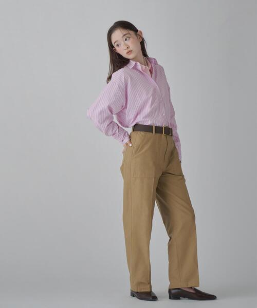 N.(N. Natural Beauty Basic)(エヌエヌナチュラルビューティーベーシック)の「【PS/低身長サイズ】ベイカーパンツ(その他パンツ・レディース・カーキ/オフホワイト/ベージュ・MEDIUM/P/S)」の16枚目の写真