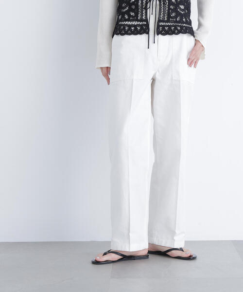 N.(N. Natural Beauty Basic)(エヌエヌナチュラルビューティーベーシック)の「【PS/低身長サイズ】ベイカーパンツ(その他パンツ・レディース・オフホワイト/ベージュ/カーキ・MEDIUM/P/S)」の1枚目の写真