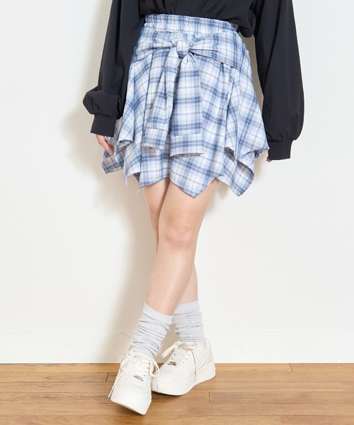 LOVETOXIC（ラブトキシック）の「【LTXC】腰巻き風チェックキュロット（その他パンツ・キッズ・レッド/ブラック/ブルー・L:160cm/M:150cm/S:140cm/130cm）」の7枚目の写真