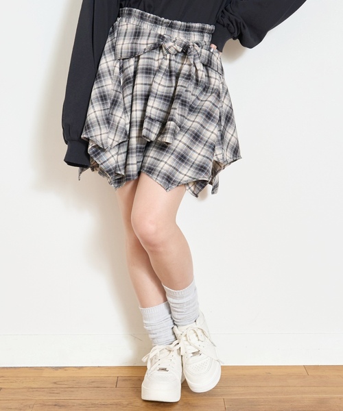 LOVETOXIC（ラブトキシック）の「【LTXC】腰巻き風チェックキュロット（その他パンツ・キッズ・レッド/ブラック/ブルー・L:160cm/M:150cm/S:140cm/130cm）」の8枚目の写真