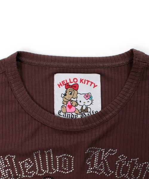GALFY（ガルフィー）の「GALFY（ガルフィー）キラキラガルTee/コラボ ラインストーンロゴ リブロンT/タイトフィット（Tシャツ/カットソー・レディース・ブラック/ホワイト/ブラウン/ピンク・FREE）」の21枚目の写真