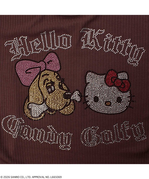 GALFY（ガルフィー）の「GALFY（ガルフィー）キラキラガルTee/コラボ ラインストーンロゴ リブロンT/タイトフィット（Tシャツ/カットソー・レディース・ブラック/ホワイト/ブラウン/ピンク・FREE）」の22枚目の写真